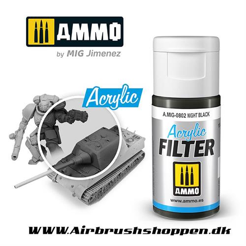  A.MIG 0802 Night Black Akryl filter 15 ml
